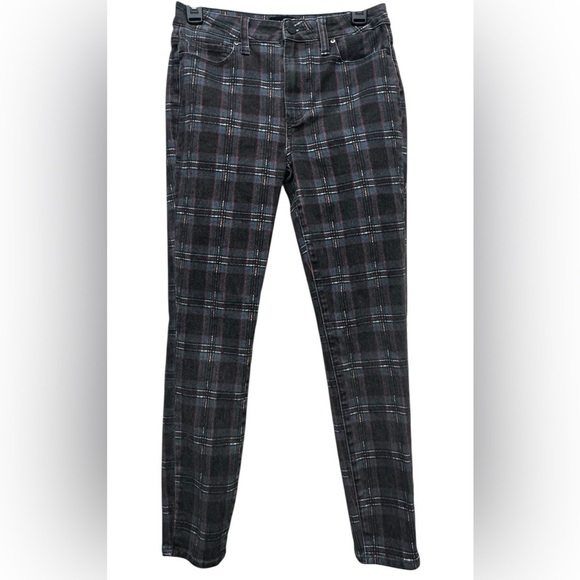 PAIGE Denim - Paige Women’s 27 Denim Plaid Skinny Cotton Elastine Pockets Hoxton Ankle